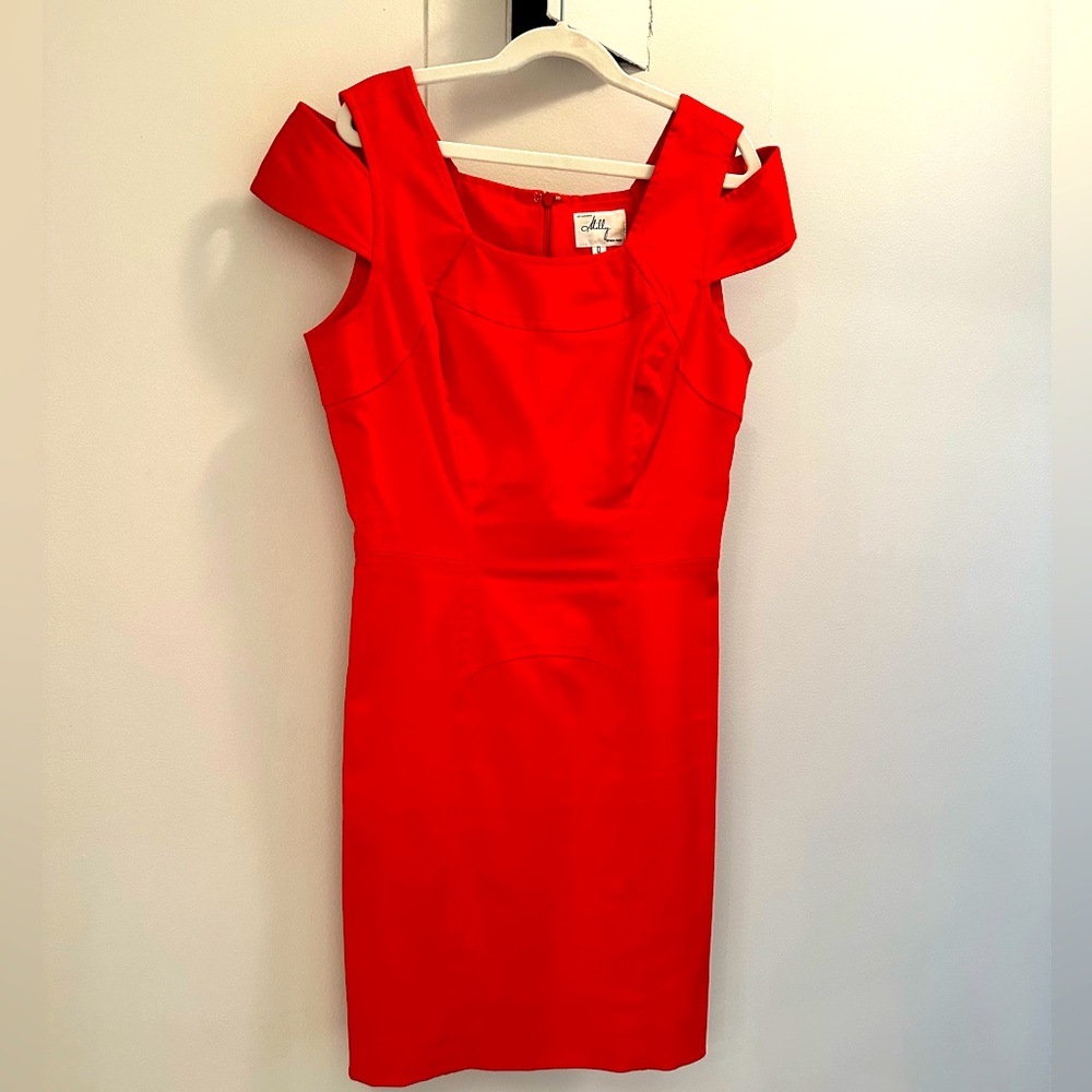 Milly red sheath dress size 0